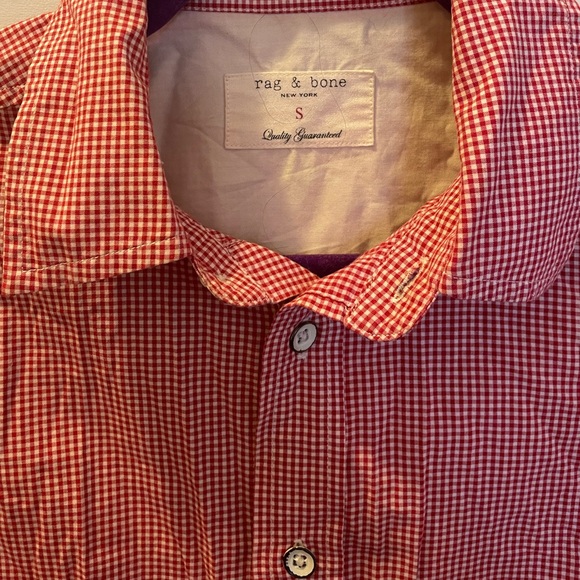 Rag & Bone Red Gingham Button Down - Picture 1 of 6